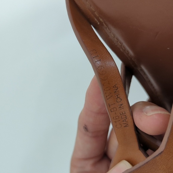 Cole Haan Lace Up Leather Block Heel Sandals Brown 11B summer bohemian preppy - Picture 9 of 9